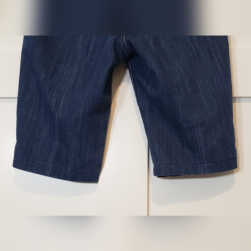 Christopher & Banks Capri Cropped Denim Blue Jeans Hi Rise Darkwash Size 4 - Picture 4 of 13